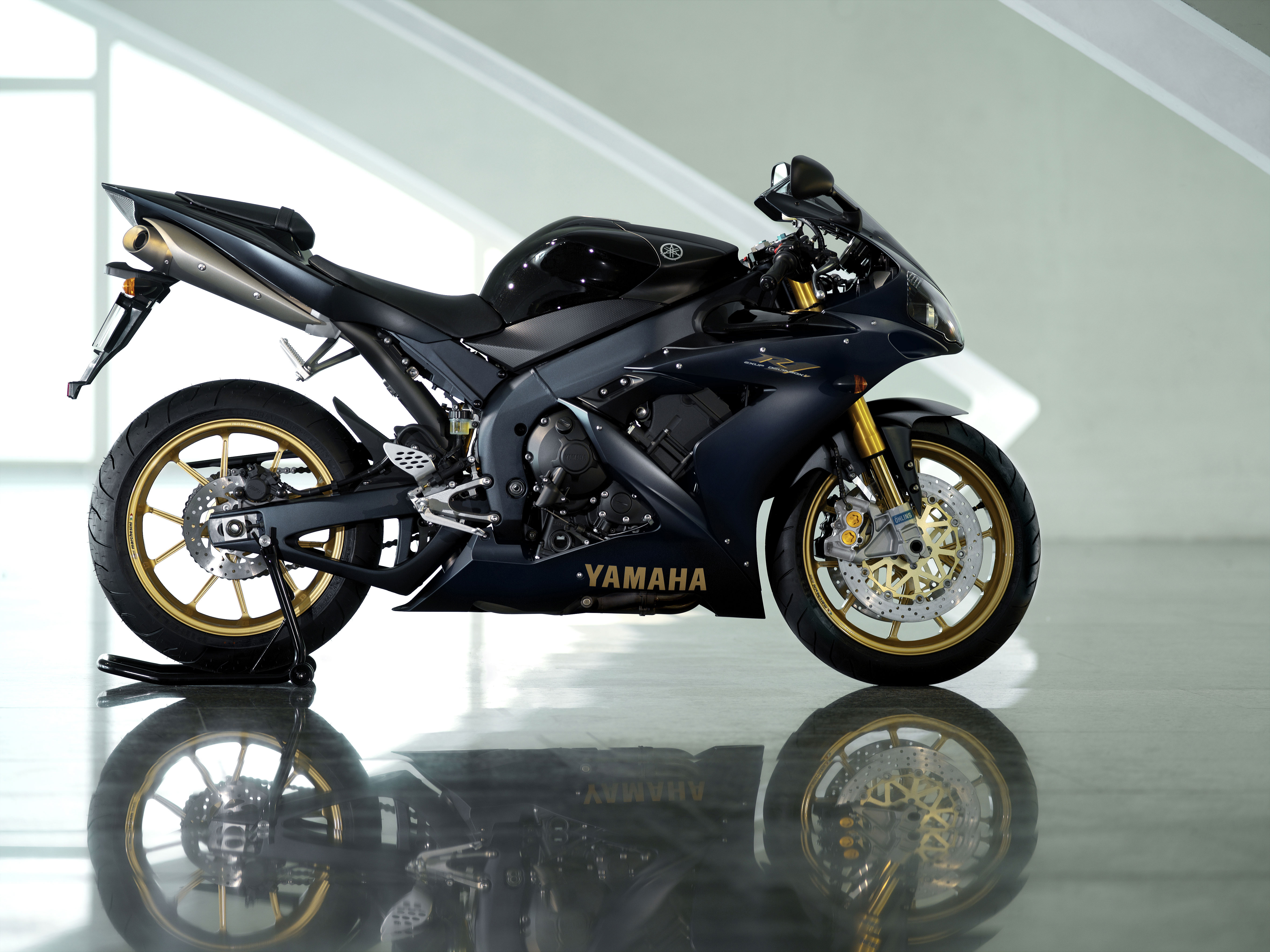 Обои Yamaha Yzf R1 Sp 2006 Чёрный Спортбайк Мотоцикл Мото Р1 для рабочего стола картинки 8384