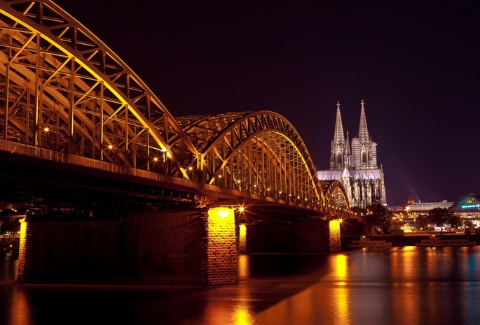 hohenzollern bridge, cologne cathedral, hohenzollernbrcke