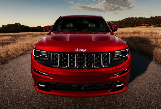 , front, jeep, road, grand cherokee, srt, red, 