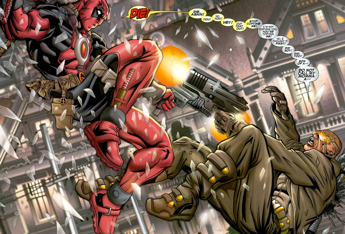 comics, , heroes, , gun, ninja, marvel, Deadpool, 
