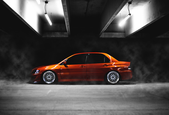 , orange, low, , Mitshubishi, lancer, ix, evo, evolution