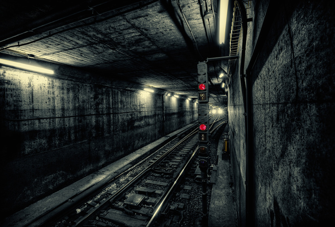 поезд, свет, Город, метро, подземка, тоннель