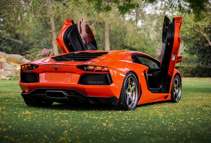 , orange, Lamborghini, lp700-4, , aventador