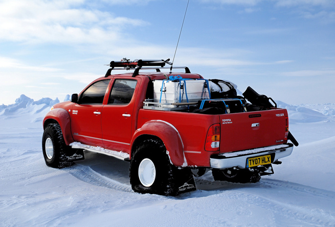 north pole, , Toyota, arctic trucks, red, hilux,  , 