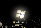Windows seven 7, style, 3d, black, 