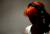 headphones, Hayley williams, girl, , rude