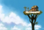 paul halasa, высота, гигантское, дом, Арт, дерево, пальма