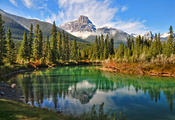 канада, озеро, природа, лес, горы