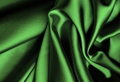 зеленый, ткань, складки, шелк, сатин