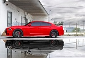 Dodge, charger, , , 8, , red, puddle, srt8, reflection, m ...