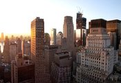 nyc, , sunset, united states, -, Lower manhattan, new york city ...
