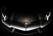 aventador, lp700-4, Lamborghini, ламборгини, black, перед, авентадор