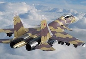 Su-35, самолет, сверхманевренный, су-35, многоцелевой