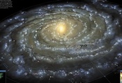 galaxy, Milky way, галактика, карта, млечный путь