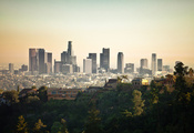 city, skyline, california, los angeles, Usa, 