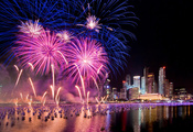 фейерверк, singapore, Fireworks, сингапур, new year, салют