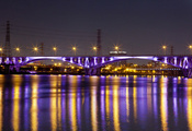 reflection, lights, , river, taipei, city, bridge, China, night,  ...