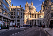 london, , Ludgate hill, england, uk, st pauls cathedral, 