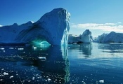 вода, лед, Айсберг, ледник, море