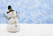 snowflake, new year, snowman, scarf, , christmas, snow, Holidays