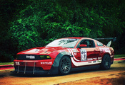 gt, red, mustang, front, race car, , Ford