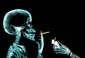 рентген, сигаретка, огонь