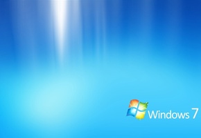 синеватый фон, Microsoft, windows 7