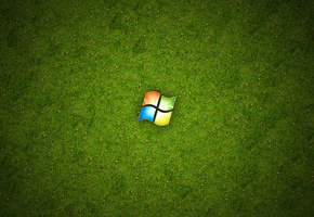 зеленая травка, Microsoft, windows