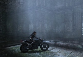 Девушка, мотоцикл, скриншот, tomb rider
