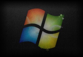 логотип windows, фильтр, серость