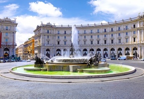 rome, Италия, italy, рим, фонтан наяд, площадь республики