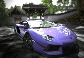 , Lamborghini, purple, , aventador, 