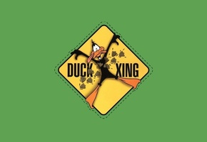, Daffy duck, green, looney tunes