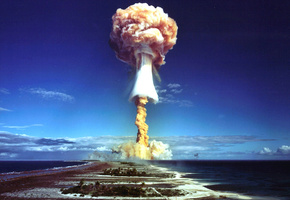 atomic, bomb, landscape, sea