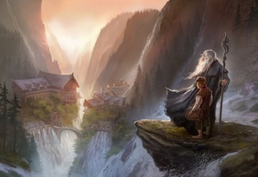 rivendell, гэндальф, хоббит, an unexpected journey, the hobbit, Арт, gandalf