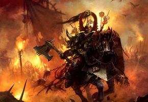 воин, хаос, рыцарь, Warhammer, чемпион кхорна