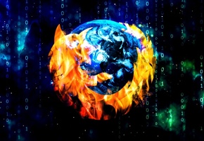Mozilla firefox, браузер, мозилла файерфокс, матрица, цифры