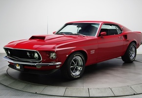red, , Ford, boss 429, , , muscle car, 1969, mustang