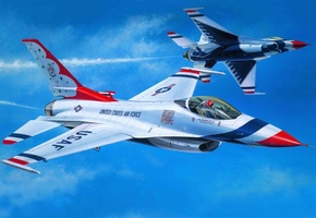 f-16c, thunderbirds, , , , 