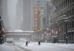 chicago, illinois, Usa, city, , winter, , 