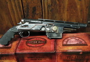 gun, Steampunk, grand approximiser 3 shot pistole