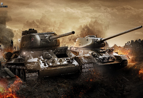 t-34-85, World of tanks, ссср, t-34, арт, month may 2013, танки