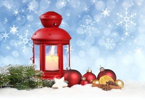 merry christmas, ornaments, новый год, snow, New year, balls, lantern, stars, snowflake