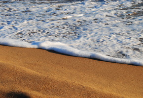 Море, пляж, пена, песок