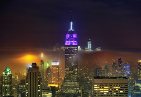 new york city, ночь, Город, нью-йорк