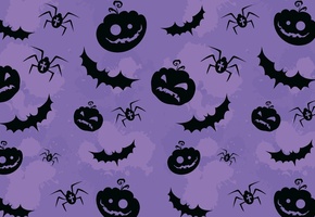 bats and spiders, creepy, , Halloween pumpkins, textures