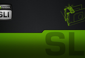 Nvidia, black, logo, sli, green