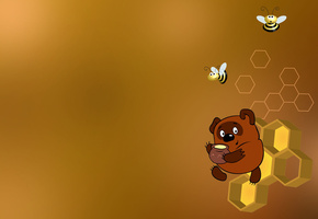 мёд, пчелы, Винни-пух, соты