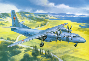 военно-транспортный, авиация, советский, Ан-26, самолёт