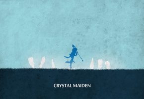 minimalism, crystal maiden, Dota 2, sheron1030, valve, blue, ice